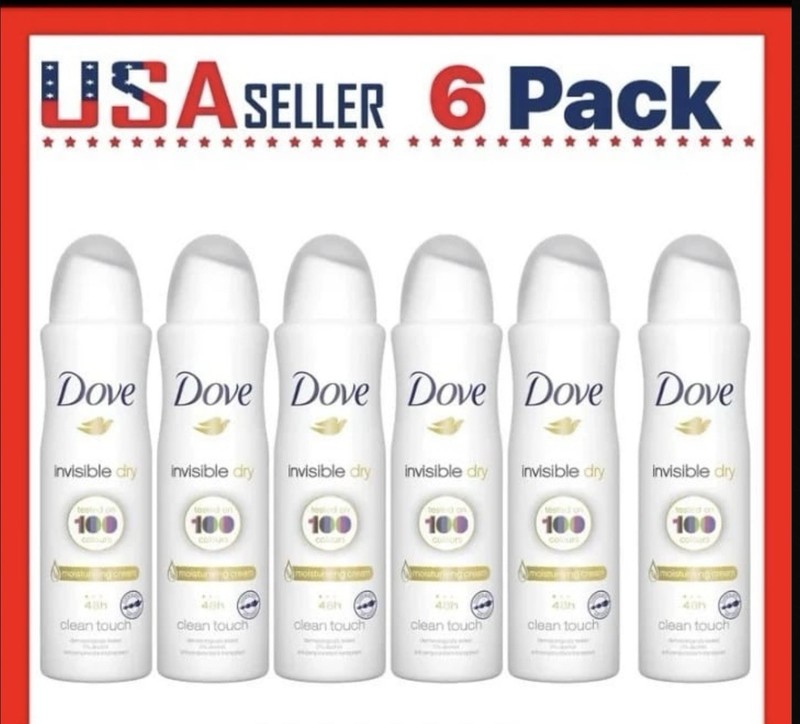 Dove Dry Spray – Invisible – Clear Finish – 3.8 OZ (107 G) Per Can – Pack Of 6