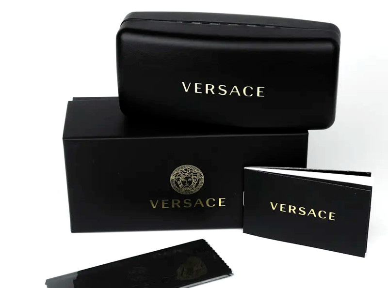 New VERSACE Eyeglasses MOD. 1315 1261 58-13 145 Matte Black Frames w/Greek Motif gallery