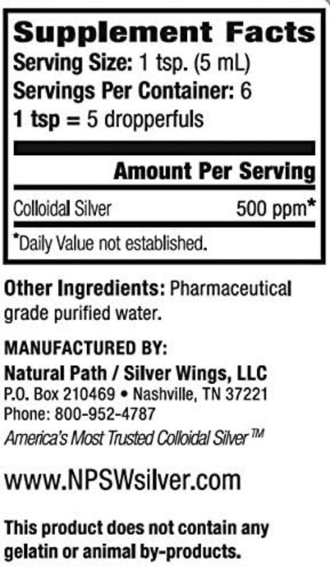 Colloidal Silver 500PPM, Amber Brown Liquid Immune Support, 1 Fl Oz Pack of 1 gallery