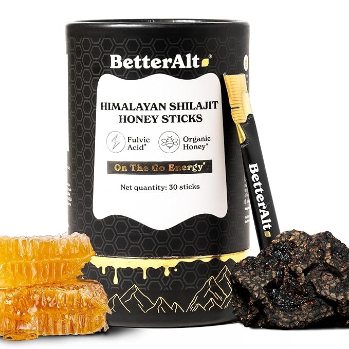 Better Alt Pure Himalayan Shilajit Sticks with Honey Naturally Sweeter & Tastier