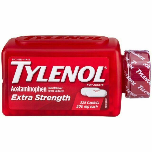 TYLENOL Extra Strength 500mg Acetaminophen Caplets – 325 Count