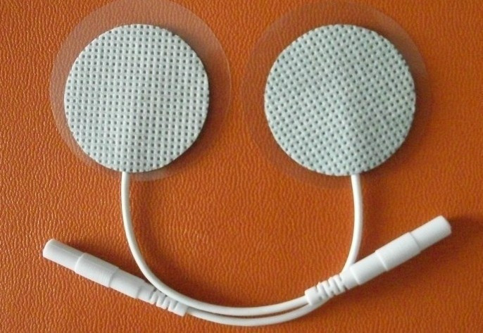 CIRCULAR MASSAGE PADS 3.5 cm (8) WIRED ELECTRODES MICROCURRENT FACIAL TONING gallery