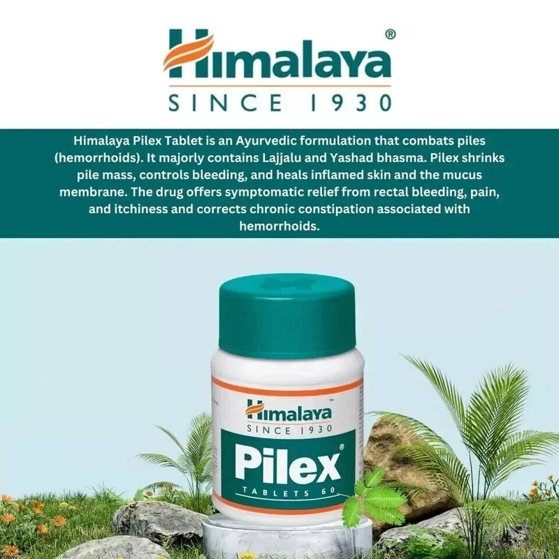 Himalaya Pilex Tablets Ayurvedic Herbal Wellness 60 Tabs Pack of 10 Exp Jul 2027 gallery