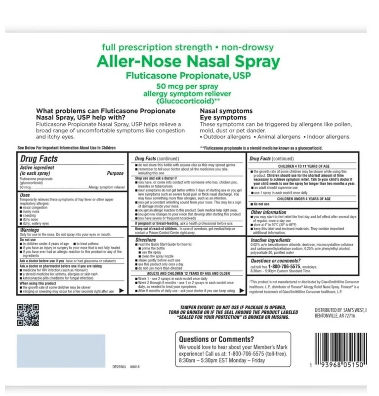 Fluticasone Propionate 50mcg Flonase Nasal Allergy Spray Exp: 02/2027 gallery