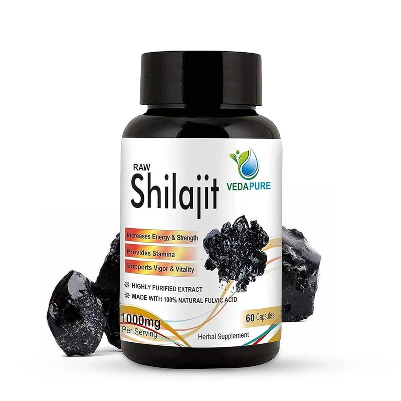 Organic 100% Pure Himalayan Shilajit, Soft Resin, Extremely Potent 120 caps