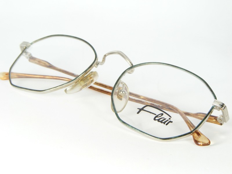 Flair Mod. 227 Col. 733 GREEN /SILVER EYEGLASSES GLASSES METAL FRAME 50-19-135mm gallery