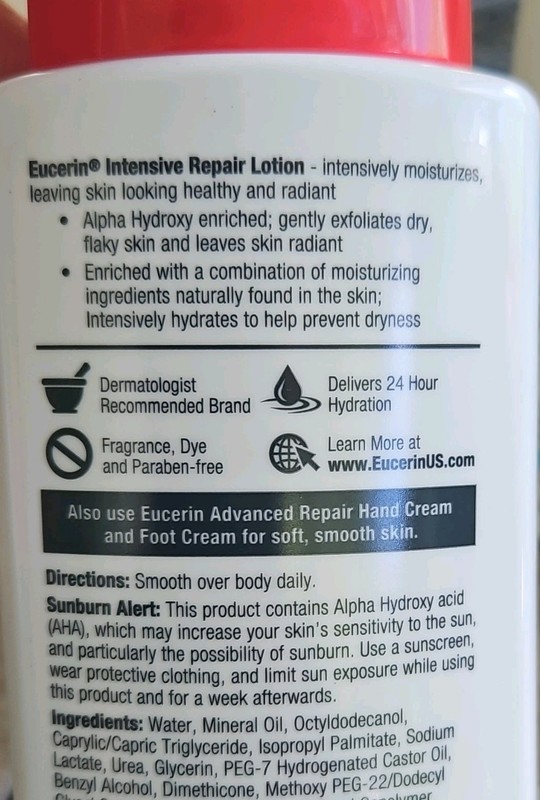 Eucerin Intensive Repair Lotion for Very Dry Skin, Fragrance-Free 5 fl oz Lot 3 gallery