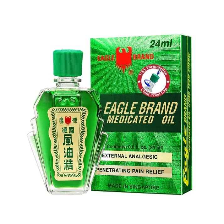 3 x 24ml Eagle Brand Medicated Oil External Analgesic Pain Relief 24ml – 3-pack