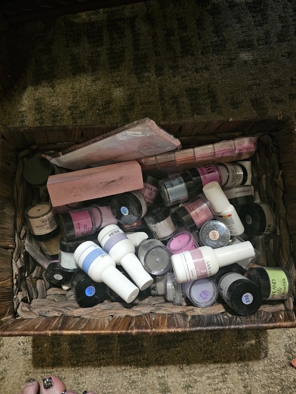Huge Nail Dip Powder Kit Comes With Glitter, Matte And Neon Colors. gallery