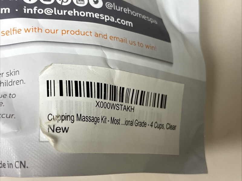 NEW Lure Edge Advanced Body Cupping System 4 Cups Kit S M L XL Muscle Massage gallery