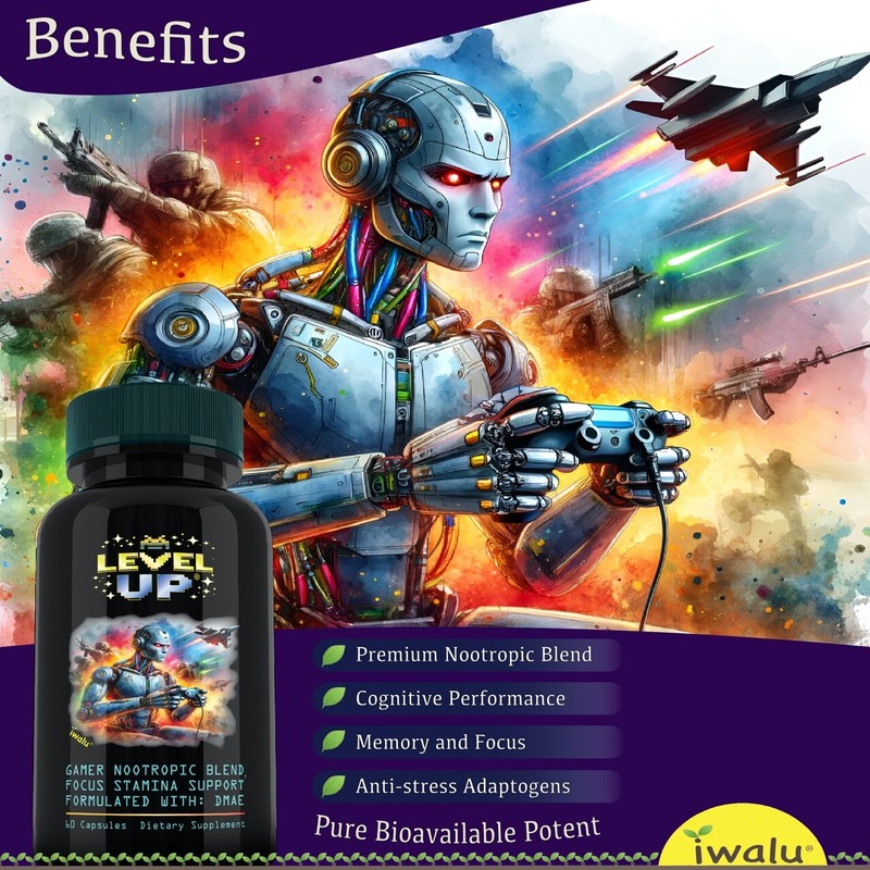 LEVEL UP – Energy Pills and Nootropic Brain Booster for Enhanced Mental Clarity