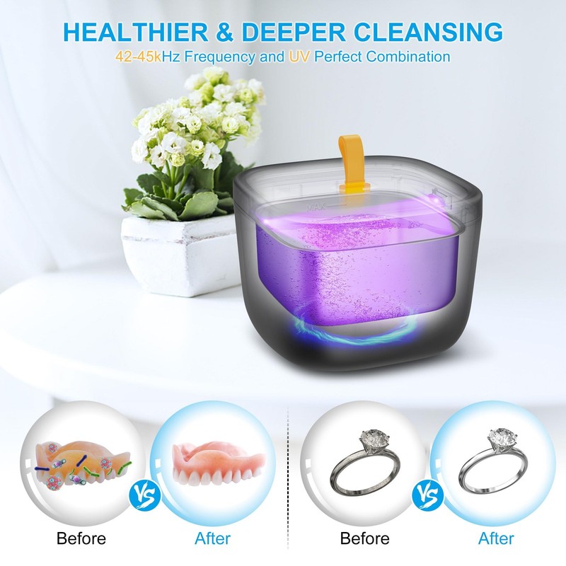 Ultrasonic Retainer Cleaner for Invisalign, Denture, Mouth Guard, Aligner, To... gallery