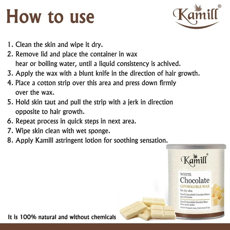 Kamill White Chocolate Liposoluble Wax For All Skin Types 800ml gallery