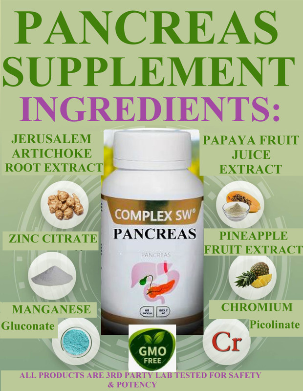 PANCREAS CLEANSE/REVITALIZER & DETOX FORMULA WITH PAPAIN ENZYME, BROMELAIN, VIT gallery