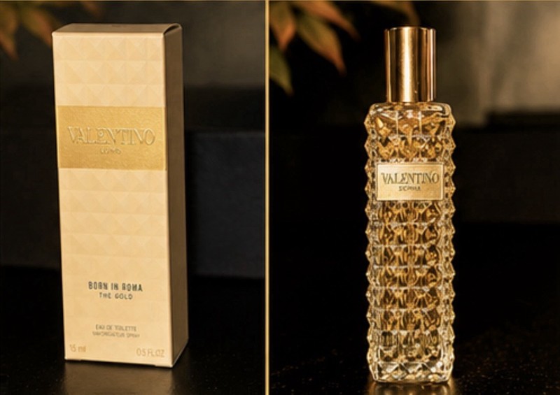 Valentino Uomo Born In Roma The Gold Eau de Toilette Spray Travel 0.5 fl oz