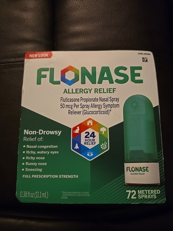 Flonase Allergy Relief Nasal Spray, 24 Hour Non Drowsy Allergy 72 Spray (A6)