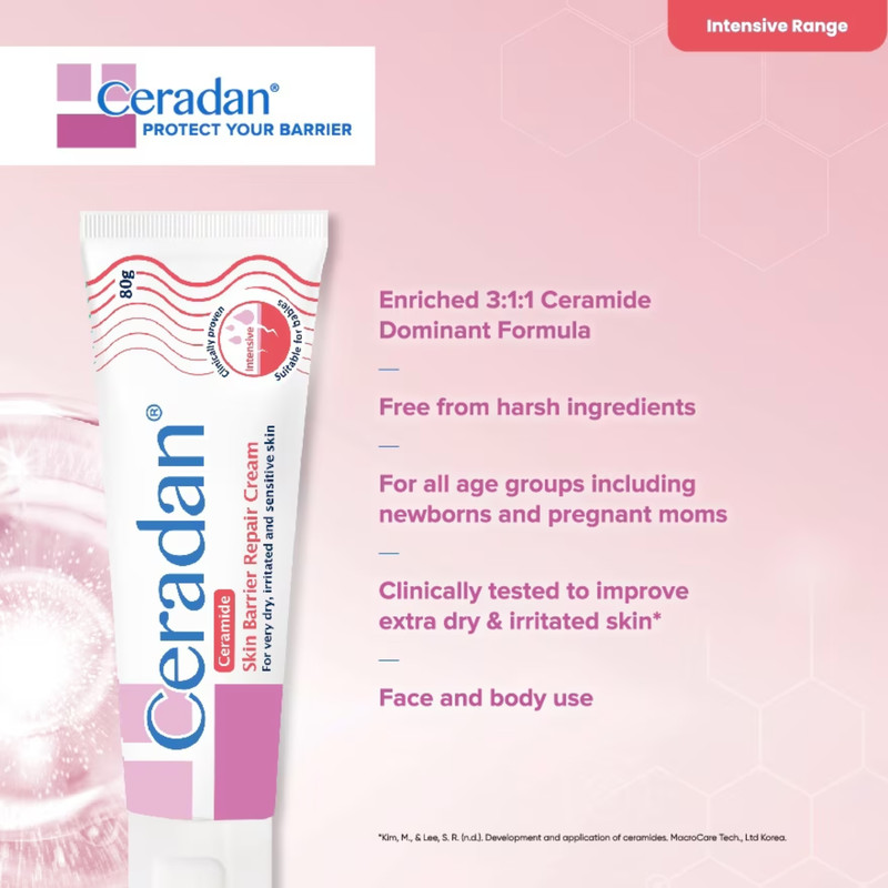 CERADAN Ceramide Skin Barrier Repair Cream 80g For Dry, Itchy And Sensitive Skin gallery