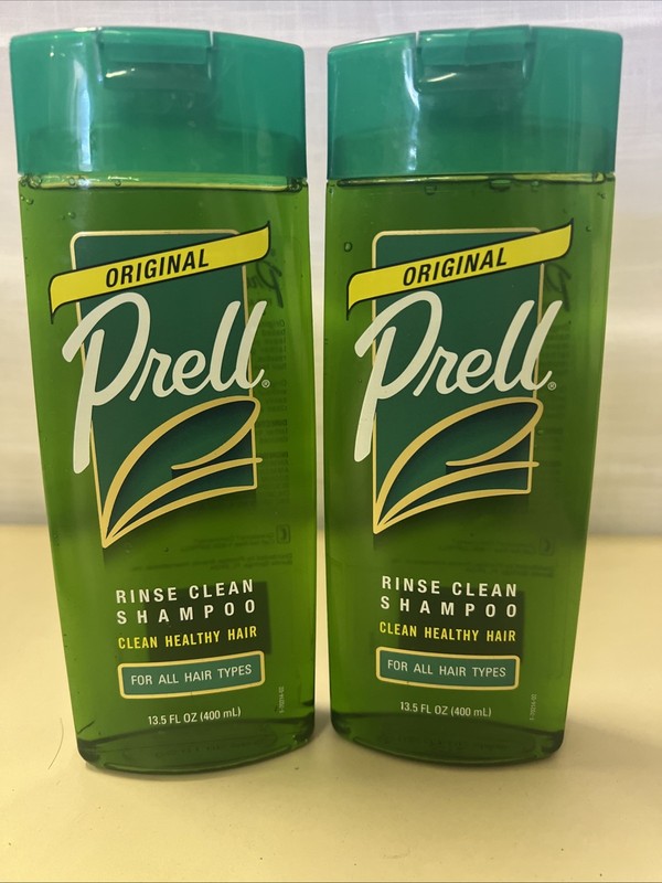 2 VTG Style Bottles Prell Original Rinse Clean Shampoo All Hair Types 13.5 Oz W