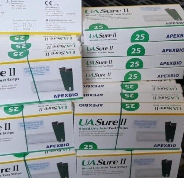 UaSure II Uric Acid Test Strips 1-5 Box | Gout Monitor | Blood Uric Level Kit