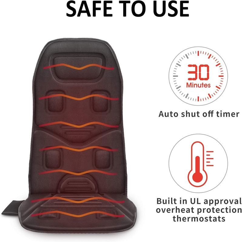 COMFIER Vibration Back Massager Seat Cushion with Heat,Father Day Dad Gifts for gallery