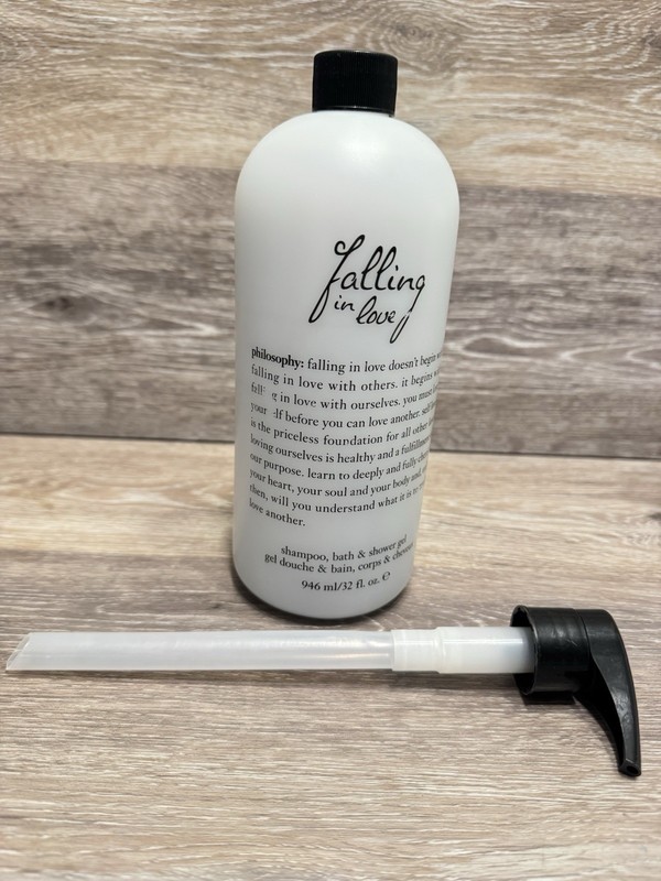 New & Sealed! Philosophy Falling in Love Shampoo Shower Gel Bubble Bath 32 oz.