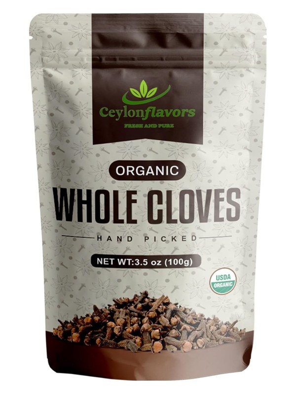 Hand Picked USDA Certified Premuim Grade Organic Whole Cloves 3.5oz (100g)