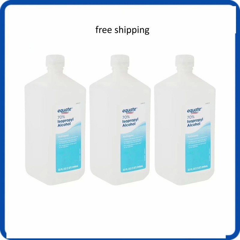 Equate 70% Isopropyl Alcohol Antiseptic, 32 fl oz (3 Pack)