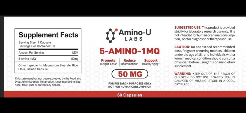 5-Amino-1MQ (50mg) 60-count capsules 3rd Party Tested gallery