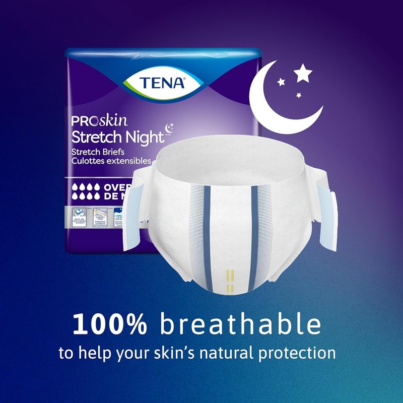TENA ProSkin Overnight Incontinence Briefs for Women & Men - High Absorbency gallery
