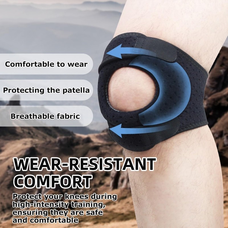 Knee Brace Support Neoprene Patella Stabilizing Compression Straps Adjustable US gallery