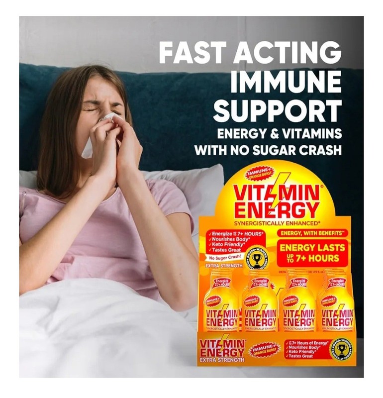 (12 Pack) Vitamin Energy® Immune+ Orange Energy Shots, Clinically Proven gallery