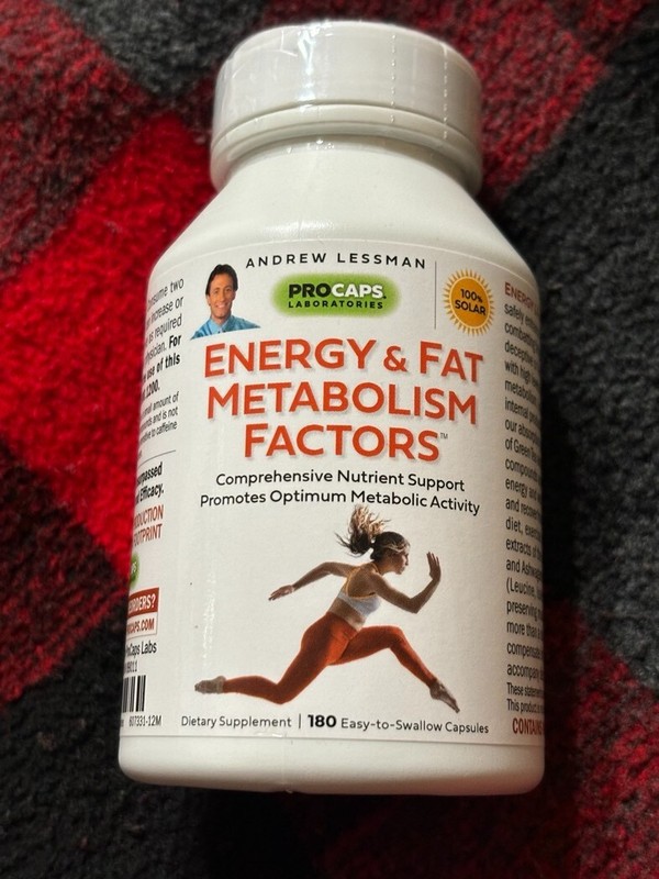 Andrew Lessman Energy & Fat Metabolism Factors 180 Capsules BB Date 11/30/2026