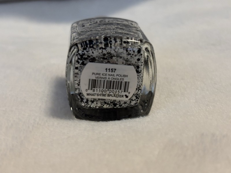 Pure Ice Nail Polish WHAT’S THE SPLATTER Black White Y2K Vintage Discontinued gallery