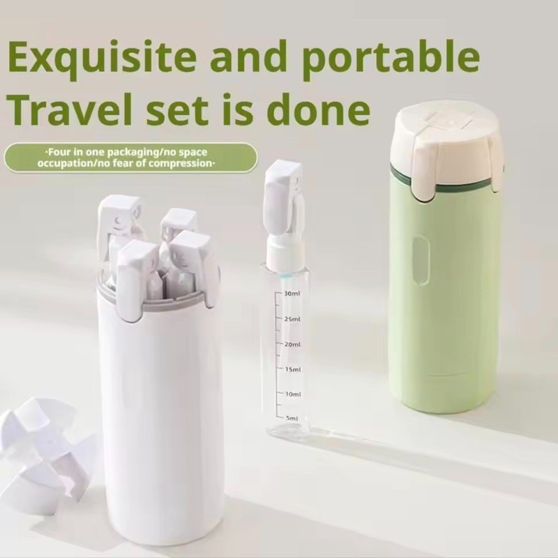 TSA Approved 4-in-1 Travel Dispenser, Leakproof Refillable Shampoo Lotion Bottle gallery