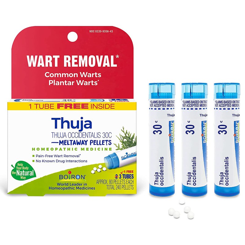 Boiron Thuja Occidentalis 30C Wart Removal, 3 Tubes