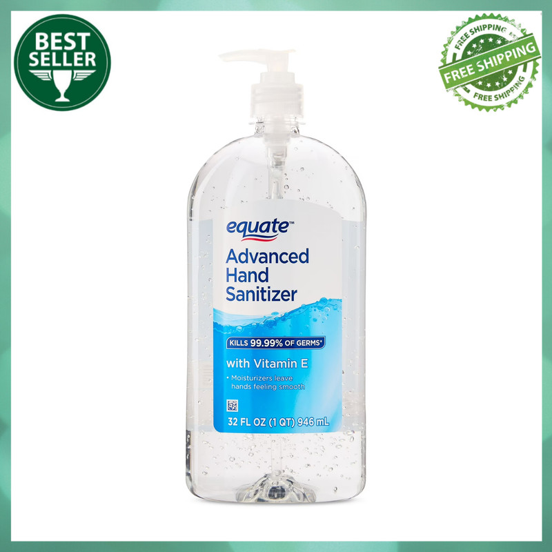 Equate Original Pump Advanced Hand Sanitizer with Vitamin E, 32 fl oz (946 mL)