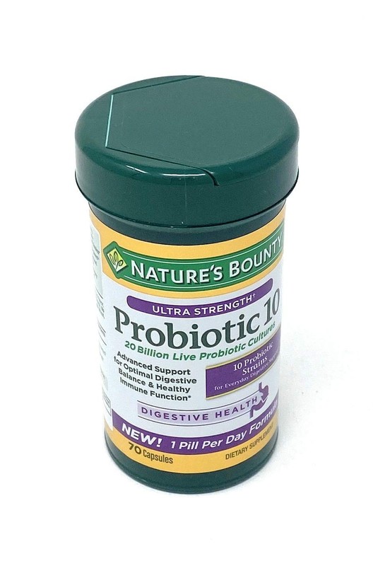 Nature’s Bounty Ultra Strength Probiotic 10, 70 70 Count (Pack of 1), White