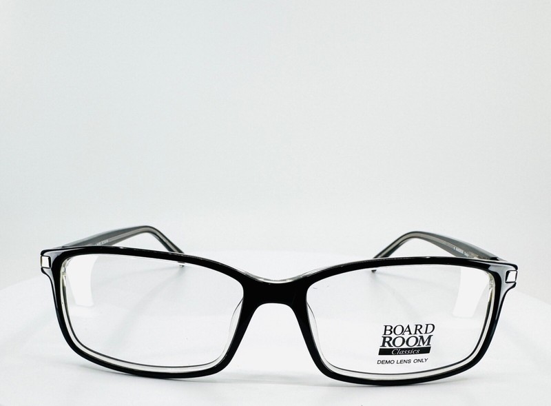 BOARD ROOM CLASSICS BC2002 Black Rectangle Full Rim Eyeglasses 55-16-140 B:35 
