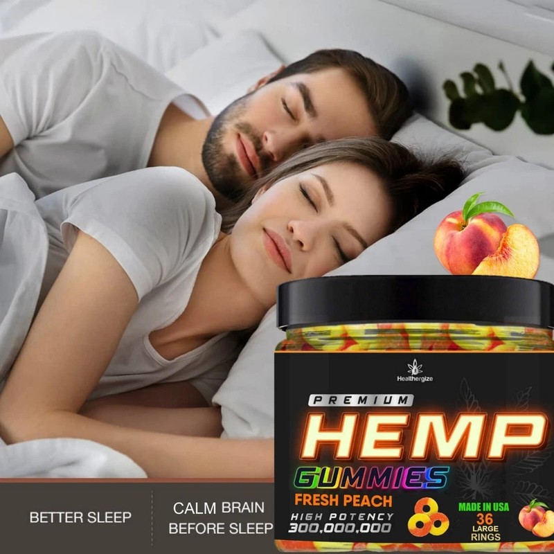 Natural Gummies Peach-Gummy, Muscle, Sleep, Stress, Anxiety, Pain, Relax-US MADE gallery