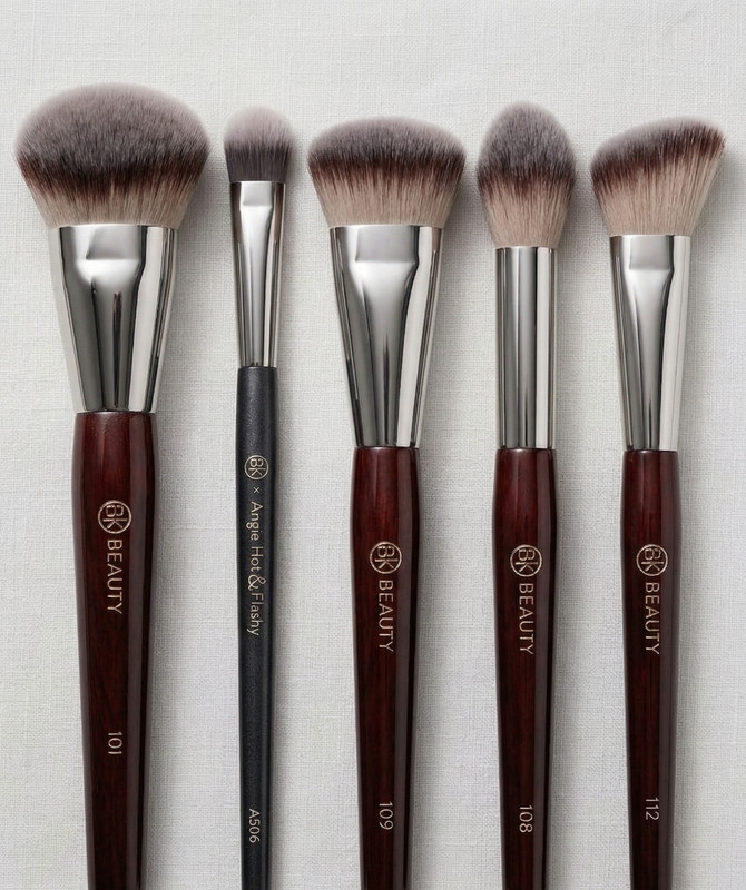 BK Beauty 5pc Brush Set 101 A506 Kitten Paw 108 109 112 Foundation Concealer Kit gallery