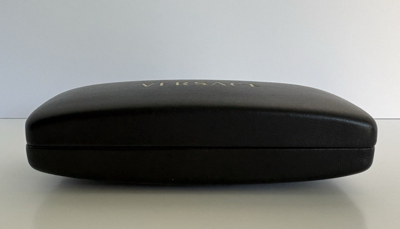 Versace Black Leather Hard Clamshell Sunglasses Eyeglasses Case With Cloth gallery