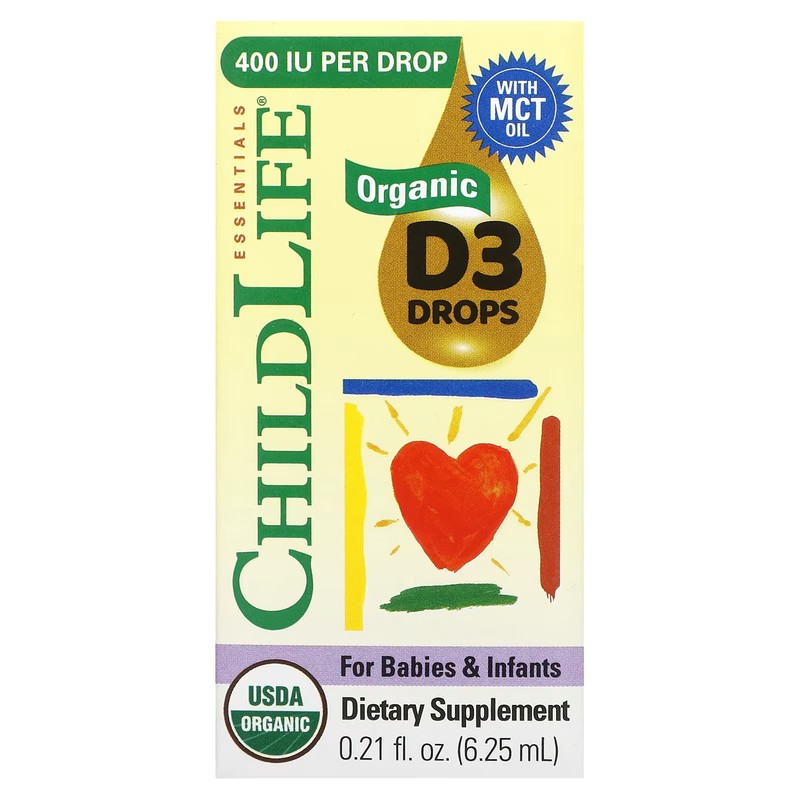 ChildLife D3 Drops for Babies & Infants 0.21 fl oz (6.25 mL) Kids Health