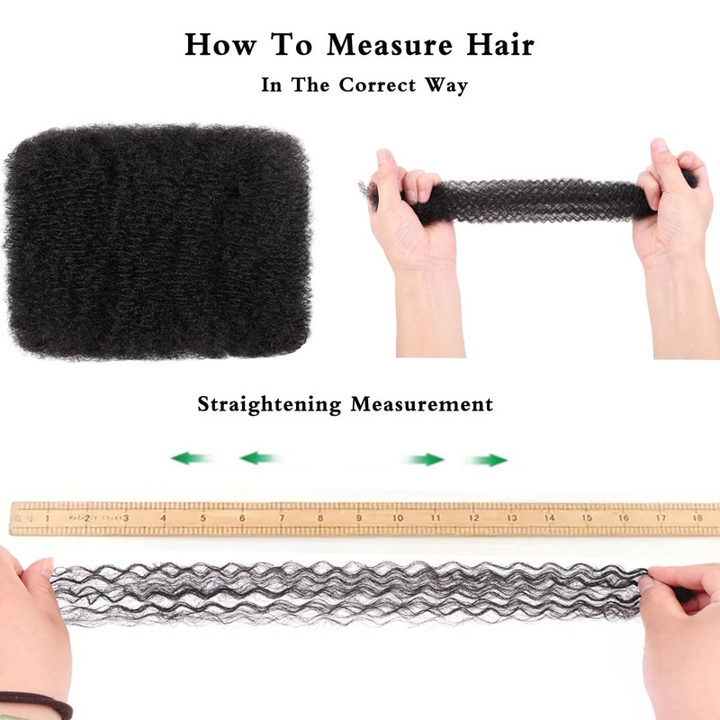 16 Inch 3 Bundles 90g Natural Black Afro Kinky Curly Braiding Bulk Hair gallery