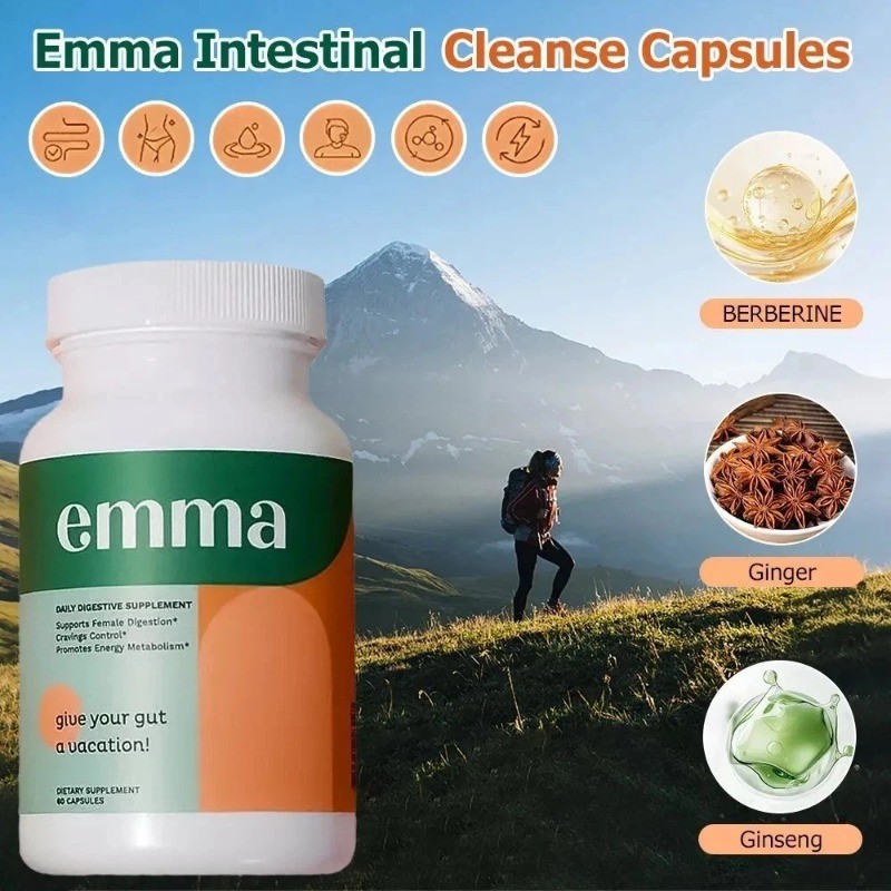 1-3 Pack Emma Gut Health Supplement for Bloating Relief & Leaky Gut 180 Capsules gallery