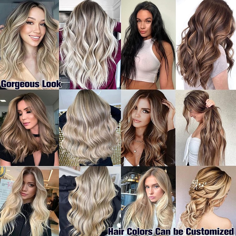 100g Weft Hair Bundles Sew In 100% Remy Human Hair Extensions Double Weave Thick gallery