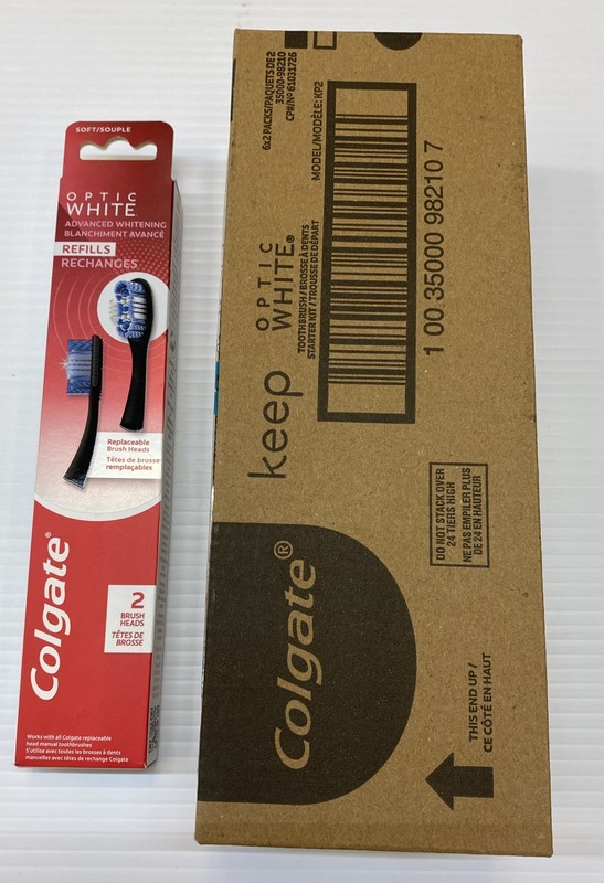 Colgate Keep Optic White Replaceable Head Toothbrush Refill Heads 2 count 6 pack gallery