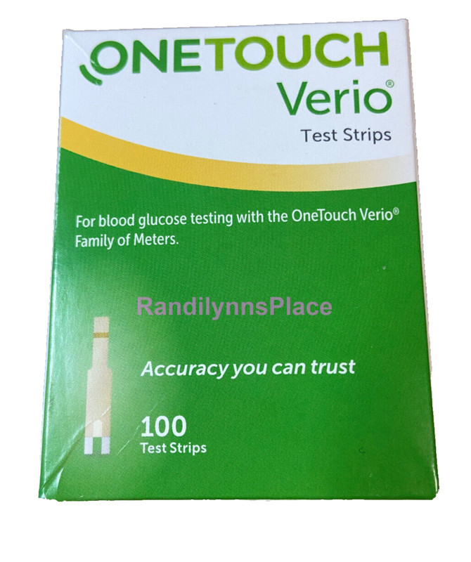 Verio One Touch Test Strips-100 Count-New, Unopened Box exp 12/31/2024