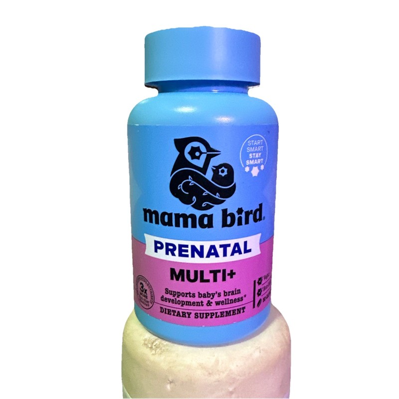Mama Bird Prenatal Multi + Vitamin 30 Capsules – Vegan, Non-GMO Exp 09/2026