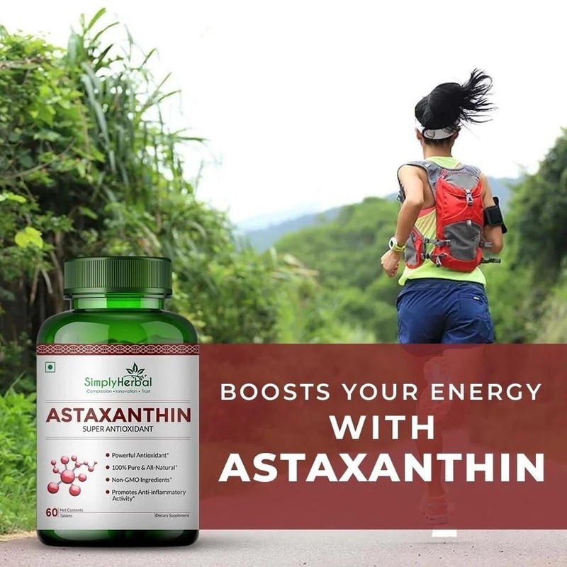 Simply Herbal Astaxanthin 60 Tablets – Antioxidant & Sugar Support gallery