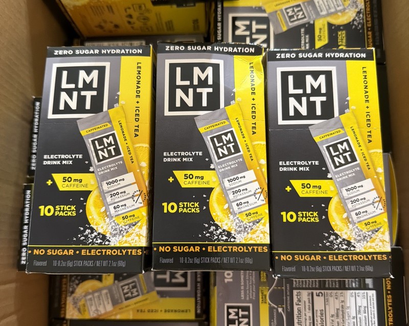LMNT Zero Sugar Electrolytes LEMONADE ICED TEA Salt Drink Mix 30 Sticks 12/27